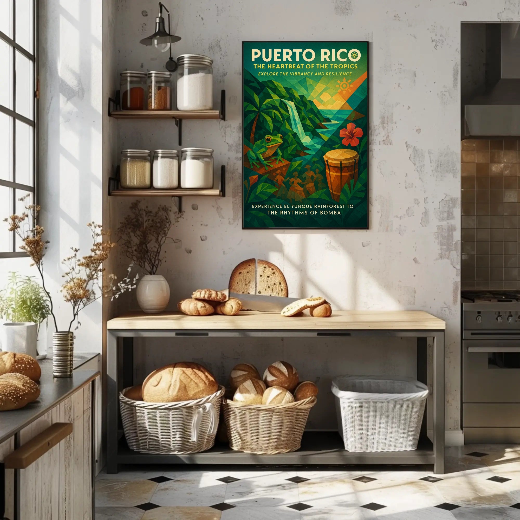 Puerto Rico Tropical Vibes Wall Art Print PosterGoat