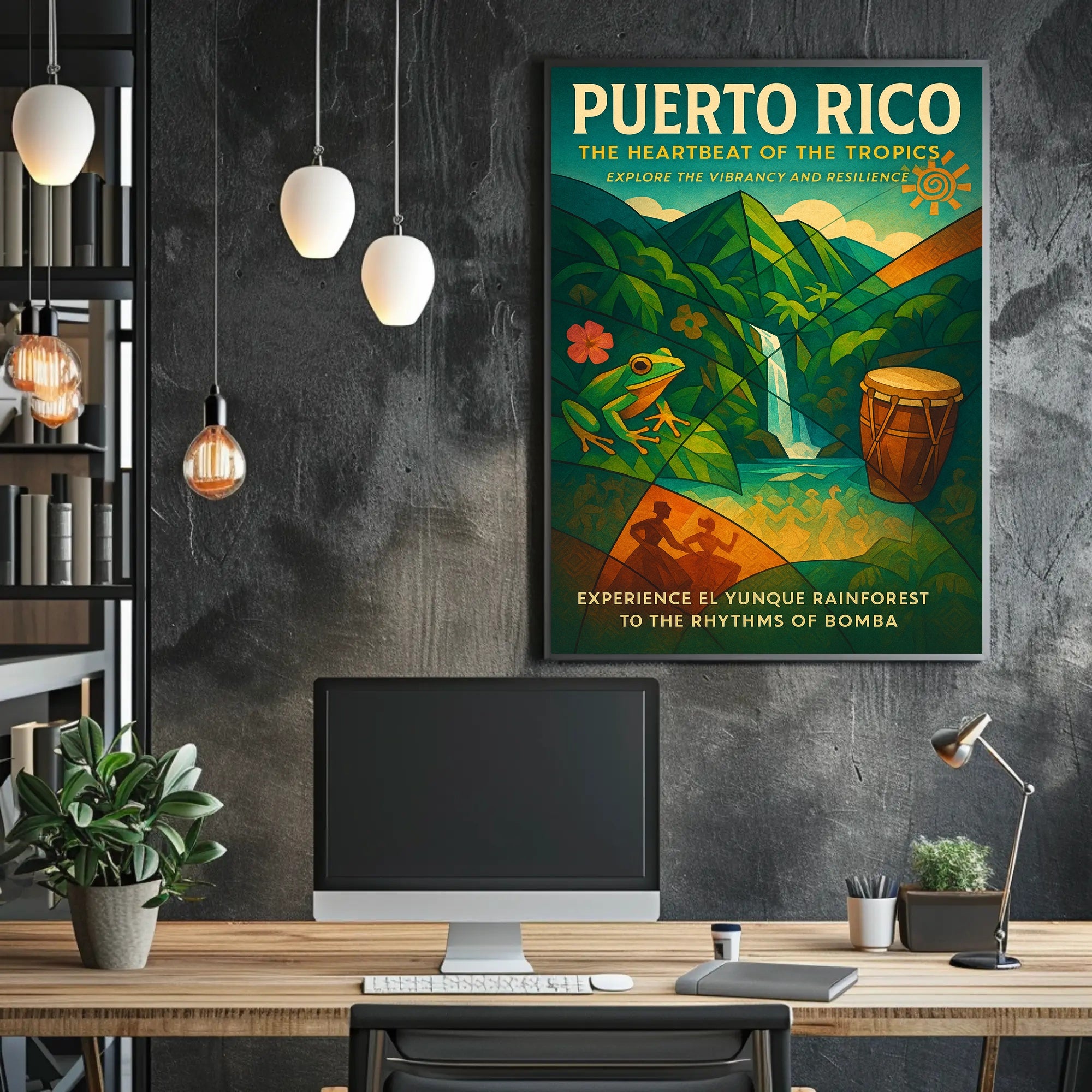 Puerto Rico Tropical Vibes Wall Art Print PosterGoat