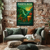 Puerto Rico Tropical Vibes Wall Art Print PosterGoat