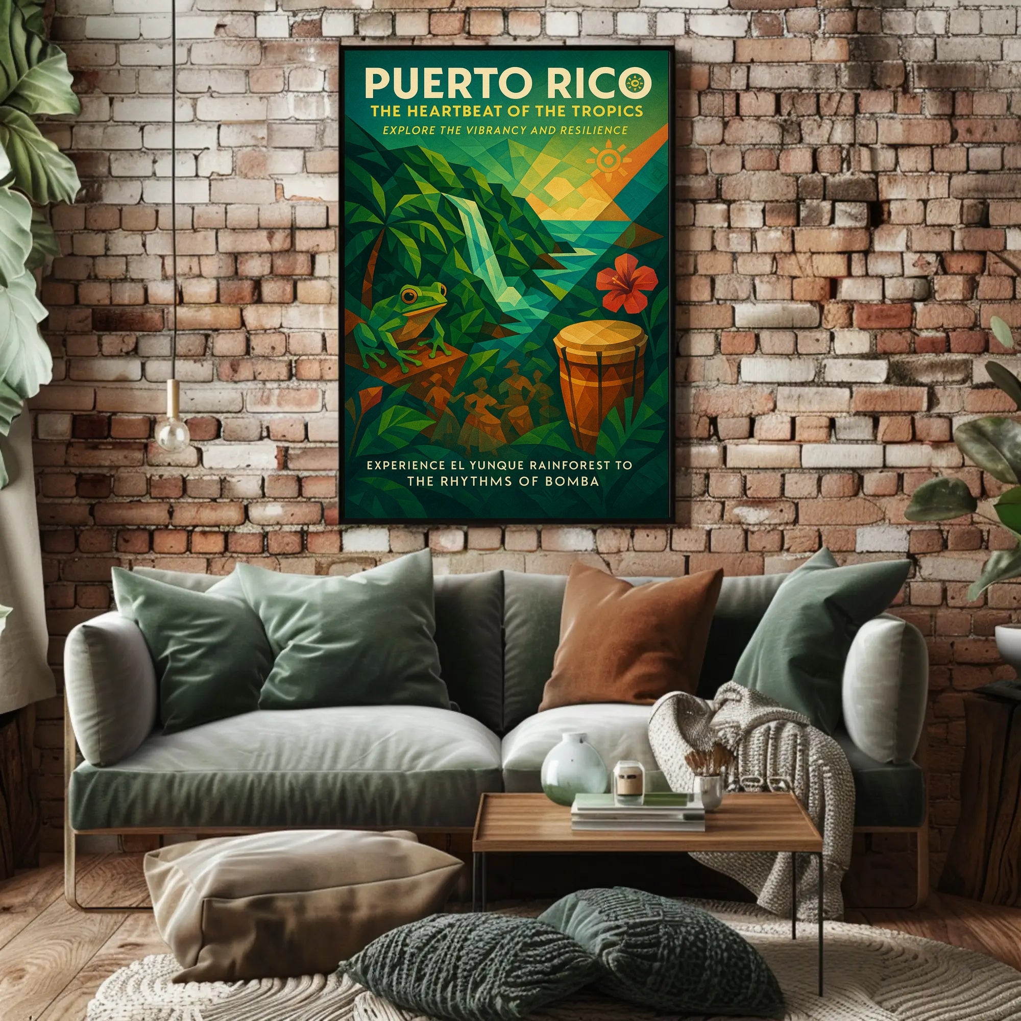 Puerto Rico Tropical Vibes Wall Art Print PosterGoat