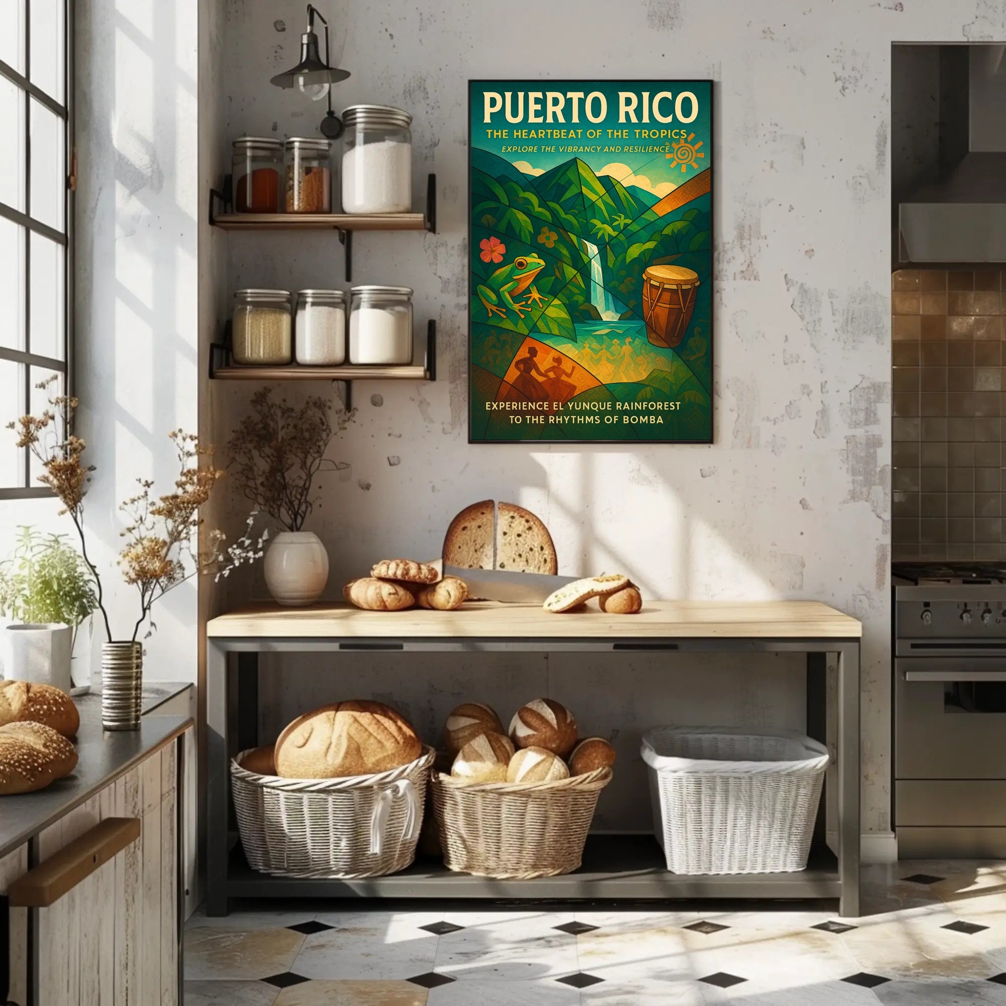 Puerto Rico Tropical Vibes Wall Art Print PosterGoat