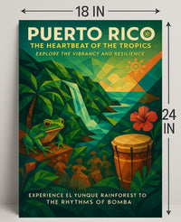 Puerto Rico Tropical Vibes Wall Art Print PosterGoat