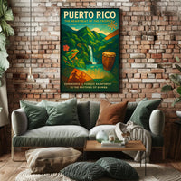 Puerto Rico Tropical Vibes Wall Art Print PosterGoat