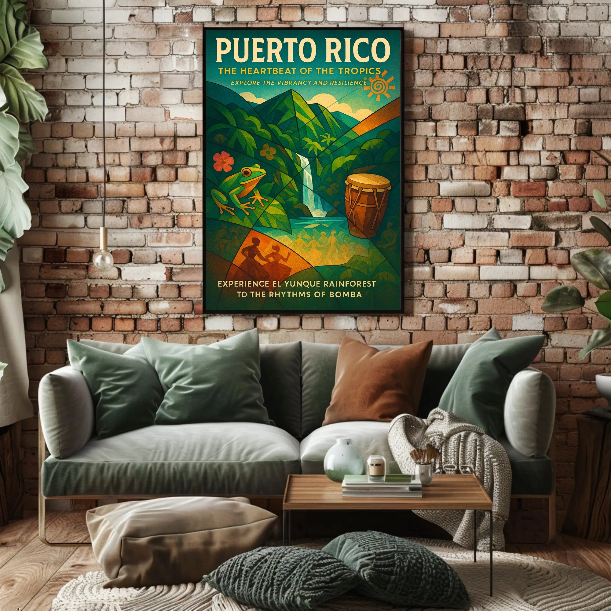 Puerto Rico Tropical Vibes Wall Art Print PosterGoat
