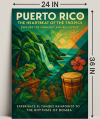 Puerto Rico Tropical Vibes Wall Art Print PosterGoat