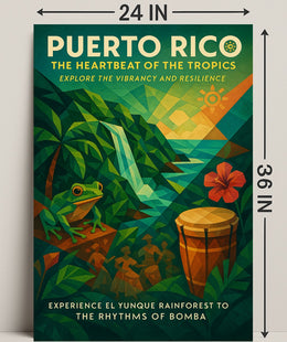 Puerto Rico Tropical Vibes Wall Art Print PosterGoat