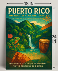 Puerto Rico Tropical Vibes Wall Art Print PosterGoat