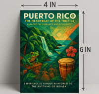 Puerto Rico Tropical Vibes Wall Art Print PosterGoat
