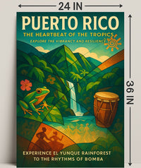 Puerto Rico Tropical Vibes Wall Art Print PosterGoat