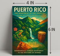 Puerto Rico Tropical Vibes Wall Art Print PosterGoat