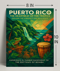 Puerto Rico Tropical Vibes Wall Art Print PosterGoat