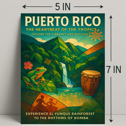 Puerto Rico Tropical Vibes Wall Art Print PosterGoat