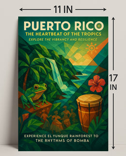 Puerto Rico Tropical Vibes Wall Art Print PosterGoat