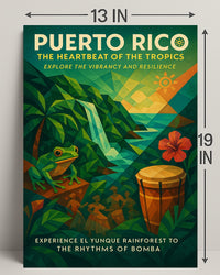 Puerto Rico Tropical Vibes Wall Art Print PosterGoat