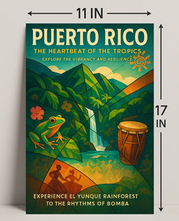 Puerto Rico Tropical Vibes Wall Art Print PosterGoat