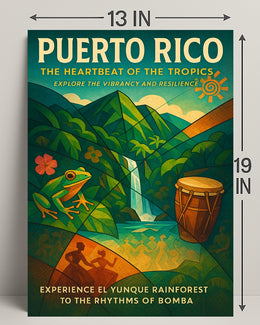 Puerto Rico Tropical Vibes Wall Art Print PosterGoat