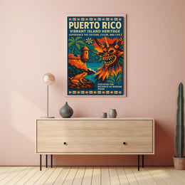 Puerto Rico Vibrant Island Heritage Poster PosterGoat
