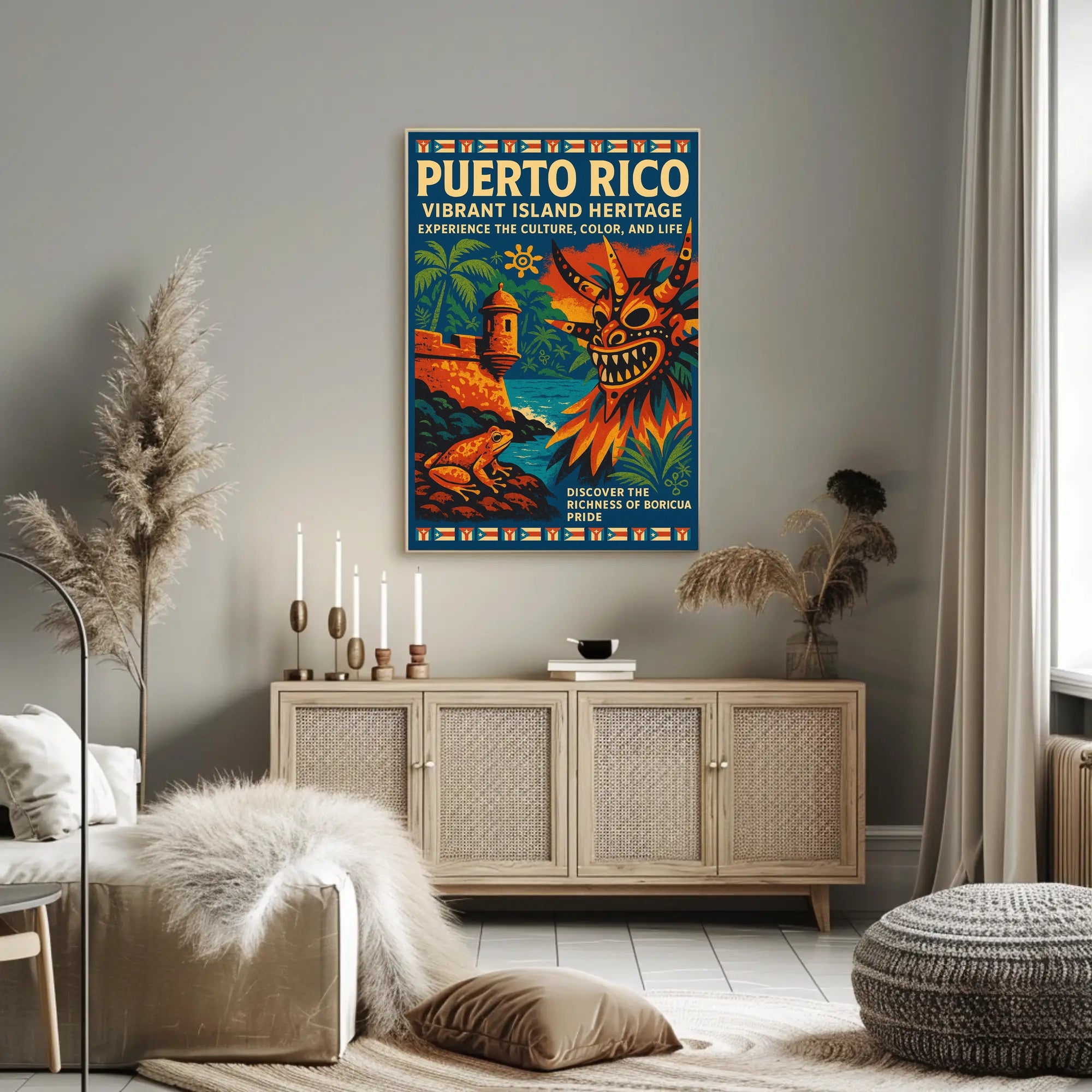 Puerto Rico Vibrant Island Heritage Poster PosterGoat