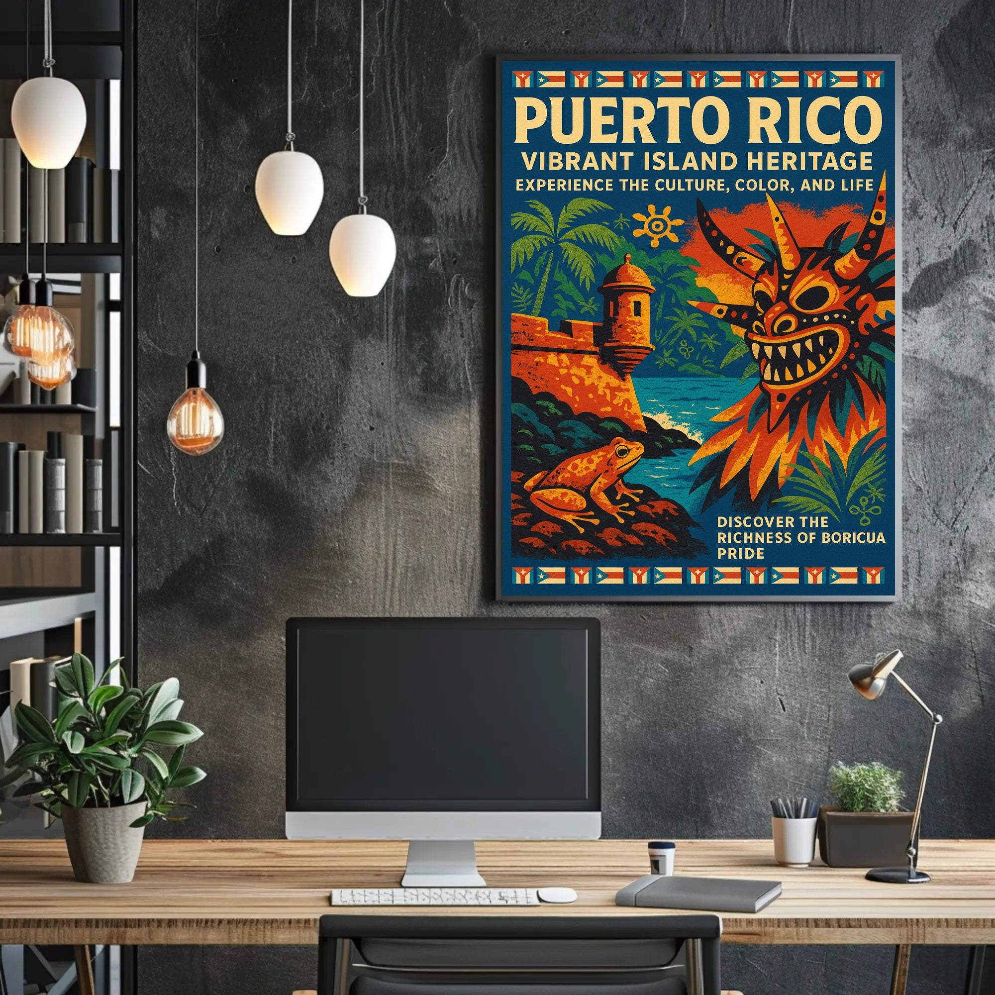 Puerto Rico Vibrant Island Heritage Poster PosterGoat