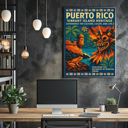 Puerto Rico Vibrant Island Heritage Poster PosterGoat