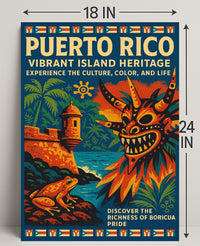 Puerto Rico Vibrant Island Heritage Poster PosterGoat