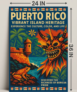 Puerto Rico Vibrant Island Heritage Poster PosterGoat