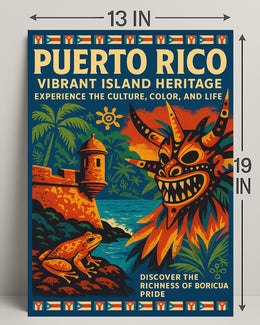Puerto Rico Vibrant Island Heritage Poster PosterGoat