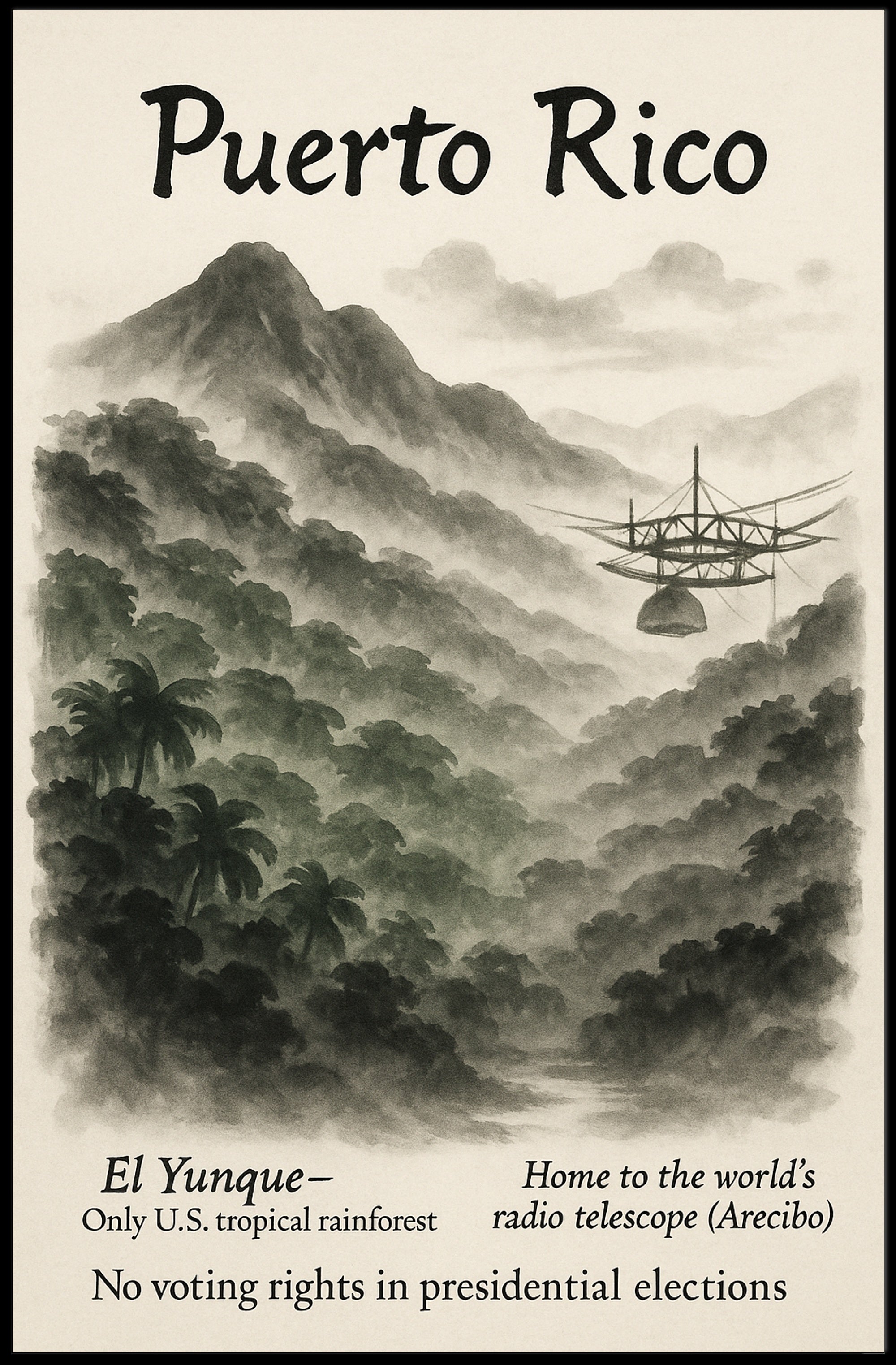 Puerto Rico Vintage Wall Art Print PosterGoat