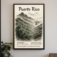 Puerto Rico Vintage Wall Art Print PosterGoat