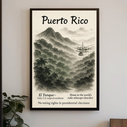 Puerto Rico Vintage Wall Art Print PosterGoat