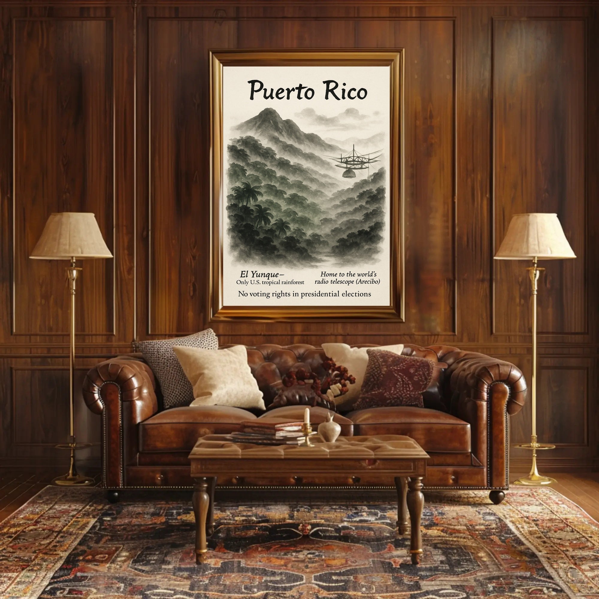 Puerto Rico Vintage Wall Art Print PosterGoat