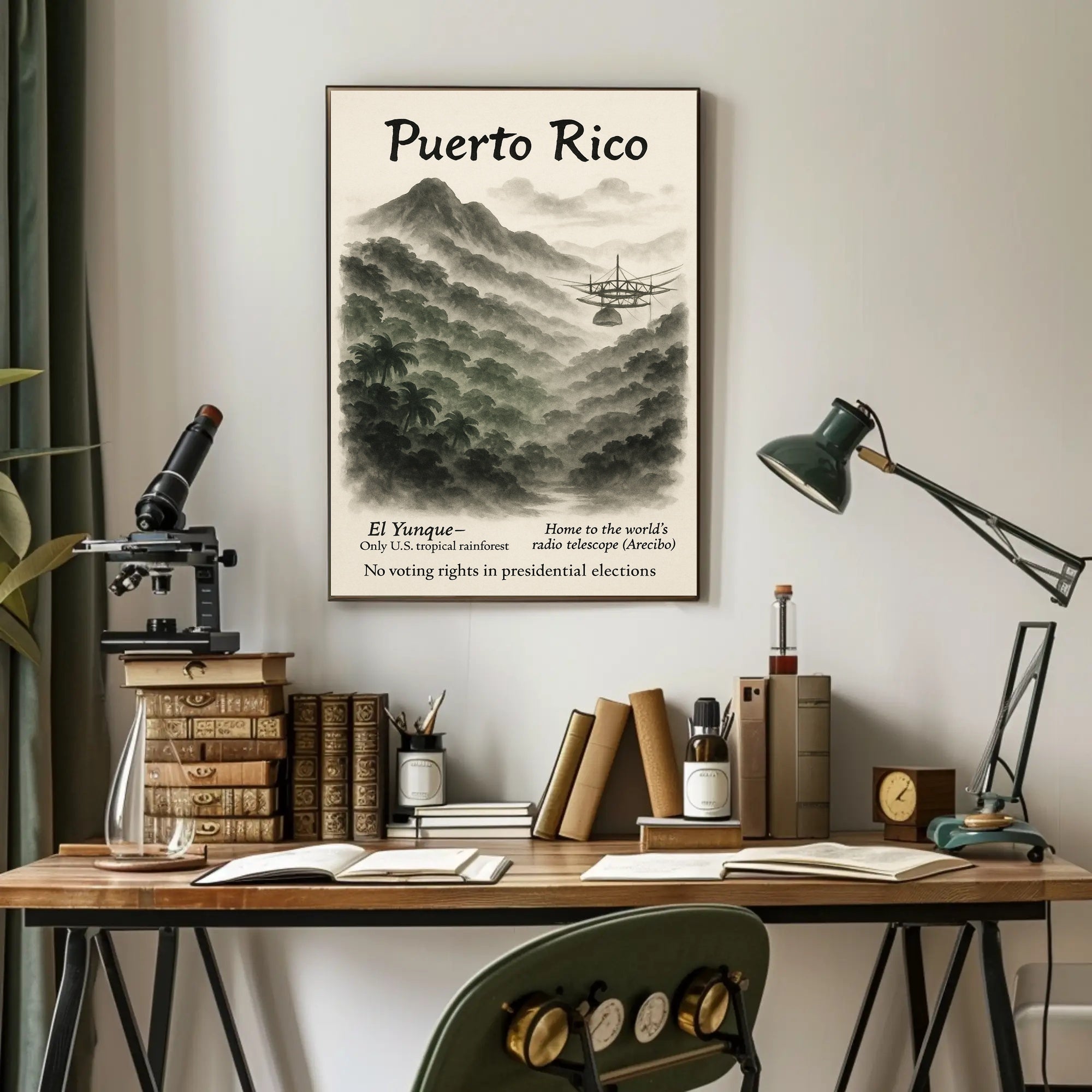Puerto Rico Vintage Wall Art Print PosterGoat