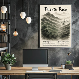 Puerto Rico Vintage Wall Art Print PosterGoat