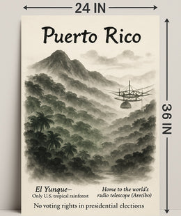Puerto Rico Vintage Wall Art Print PosterGoat