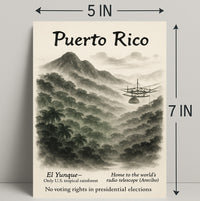 Puerto Rico Vintage Wall Art Print PosterGoat