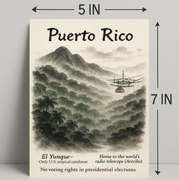Puerto Rico Vintage Wall Art Print PosterGoat