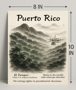 Puerto Rico Vintage Wall Art Print PosterGoat