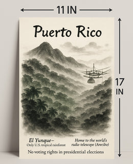 Puerto Rico Vintage Wall Art Print PosterGoat