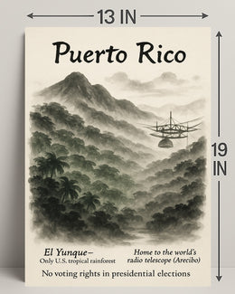 Puerto Rico Vintage Wall Art Print PosterGoat