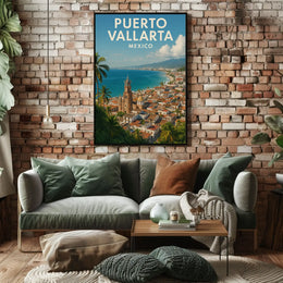 Puerto Vallarta Scenic View Travel Poster PosterGoat