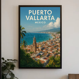 Puerto Vallarta Scenic View Travel Poster PosterGoat