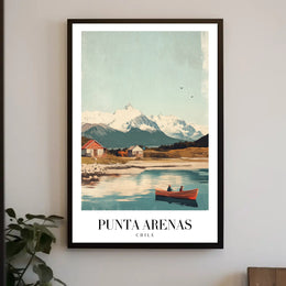 Punta Arenas serene landscape vintage travel poster PosterGoat