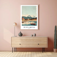 Punta Arenas serene landscape vintage travel poster PosterGoat