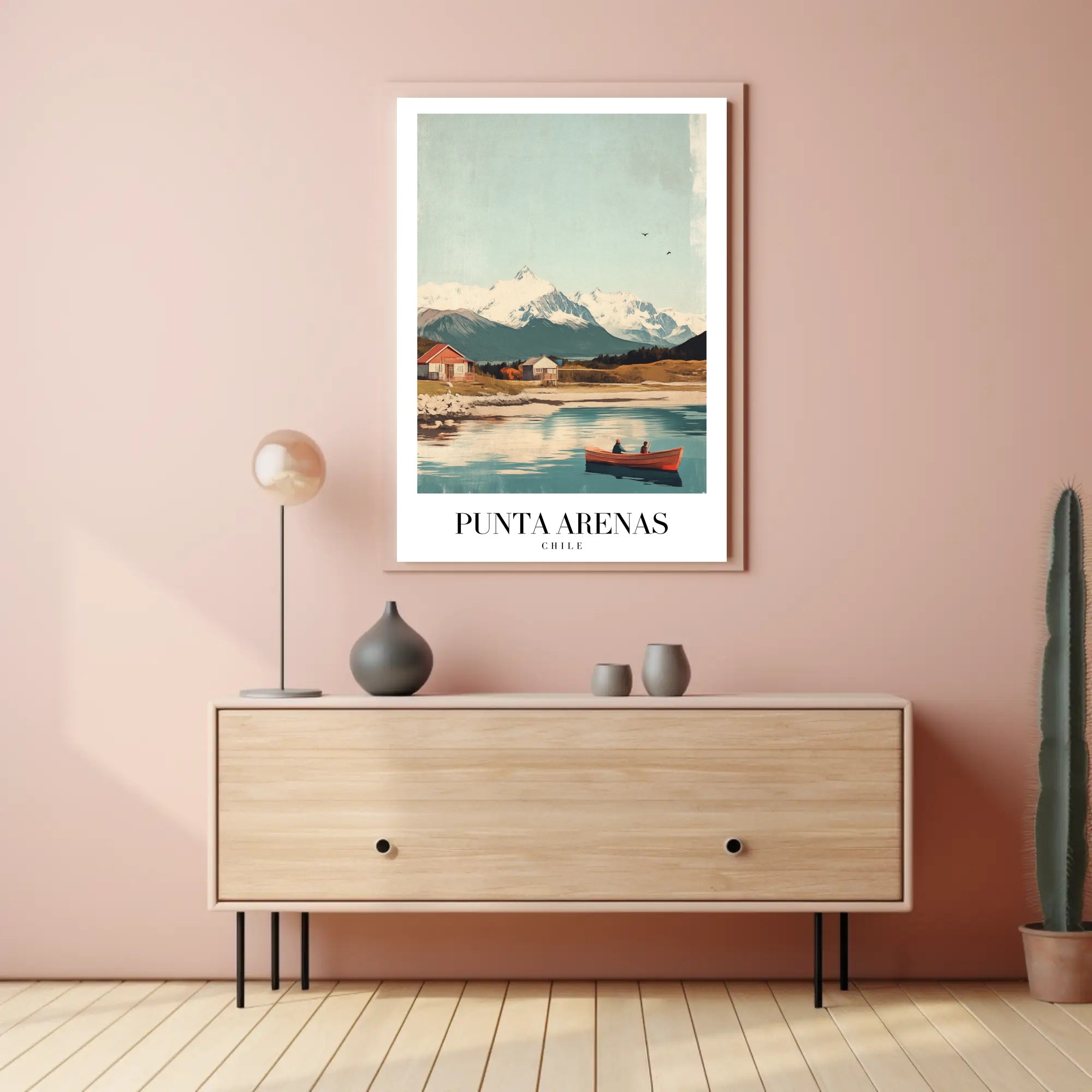Punta Arenas serene landscape vintage travel poster PosterGoat