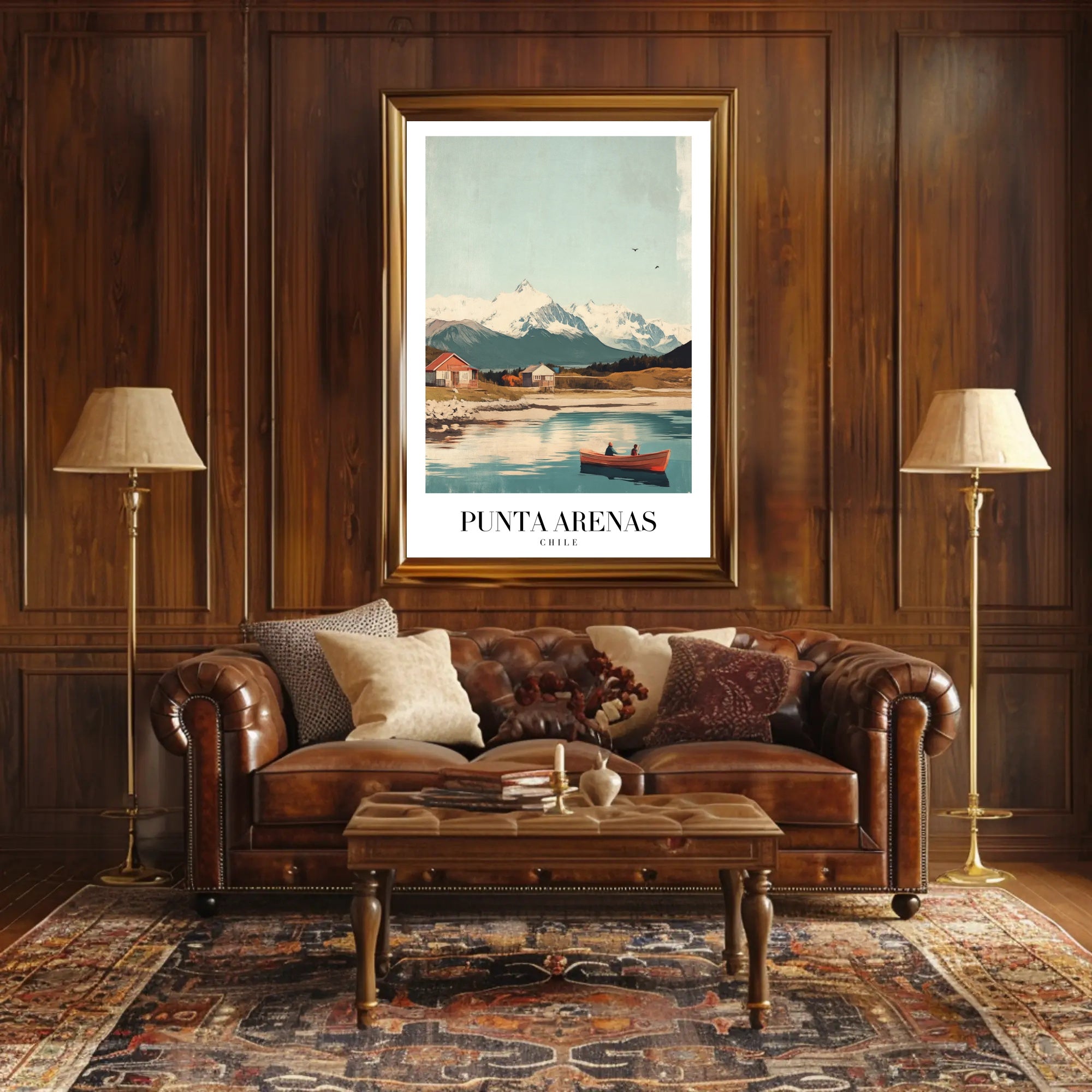 Punta Arenas serene landscape vintage travel poster PosterGoat