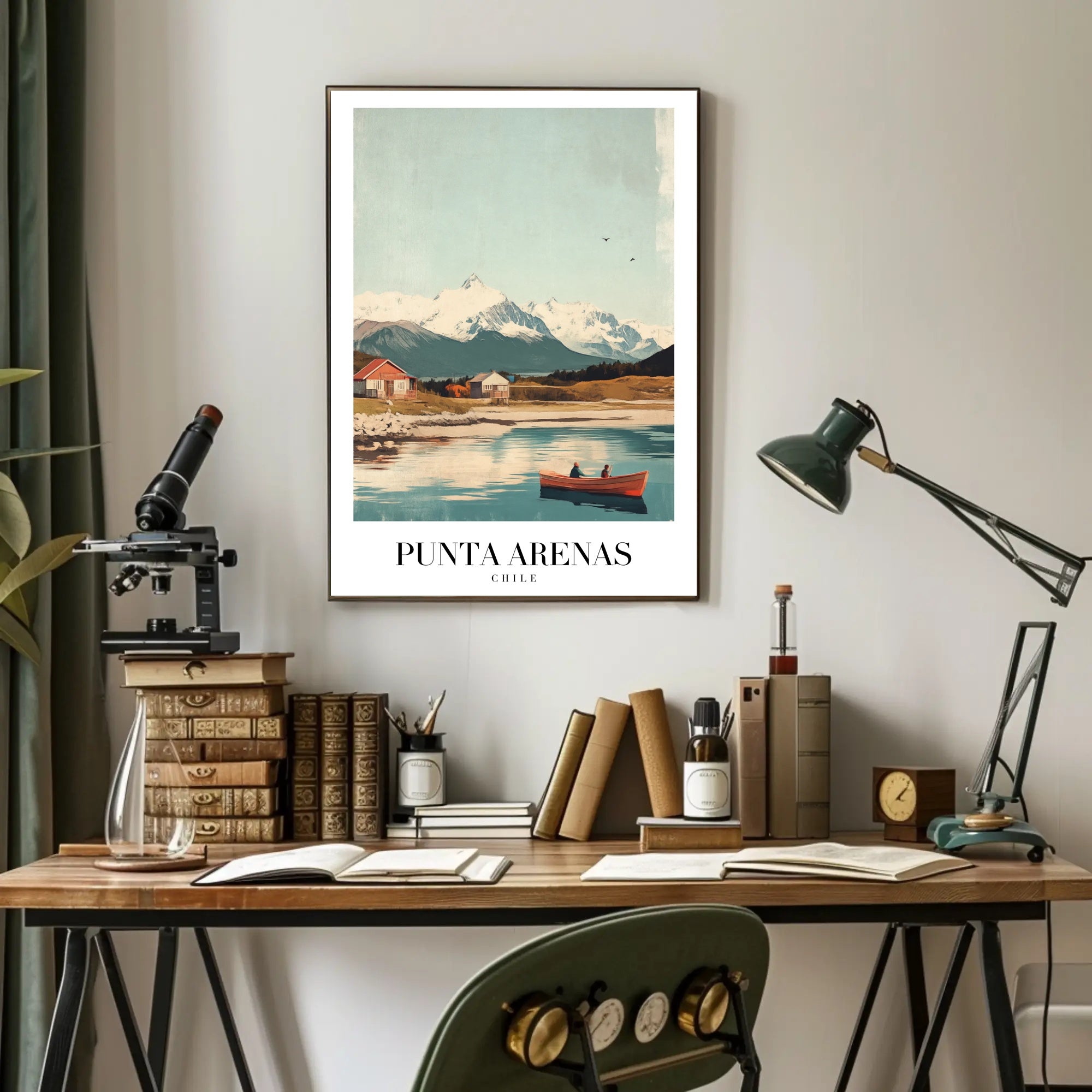 Punta Arenas serene landscape vintage travel poster PosterGoat