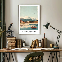 Punta Arenas serene landscape vintage travel poster PosterGoat