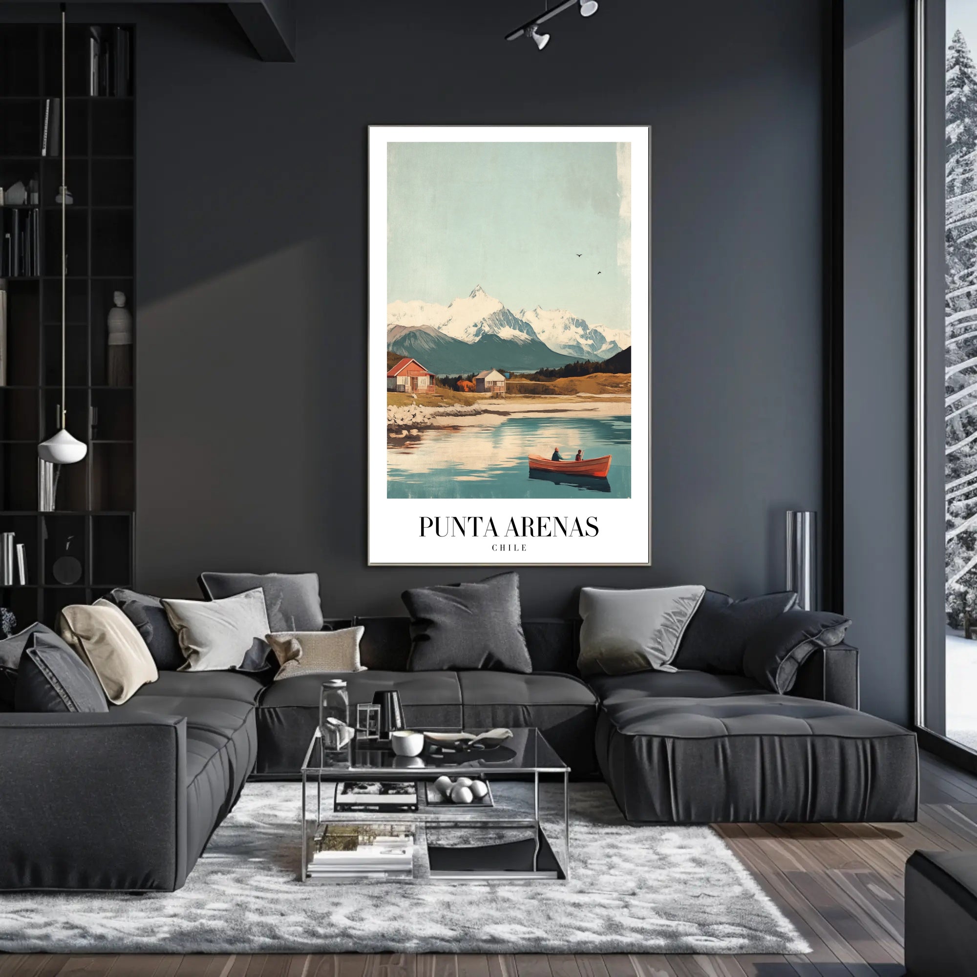 Punta Arenas serene landscape vintage travel poster PosterGoat