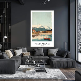 Punta Arenas serene landscape vintage travel poster PosterGoat
