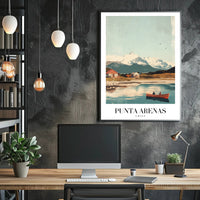 Punta Arenas serene landscape vintage travel poster PosterGoat